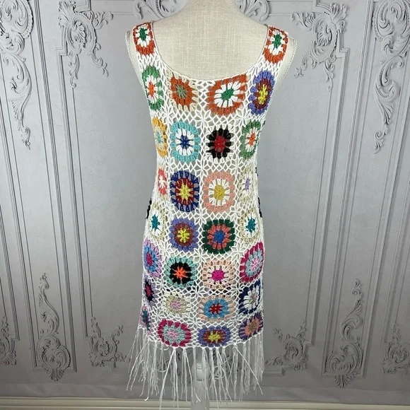 Colorful Crochet Midi Dress - Picture 9 of 11